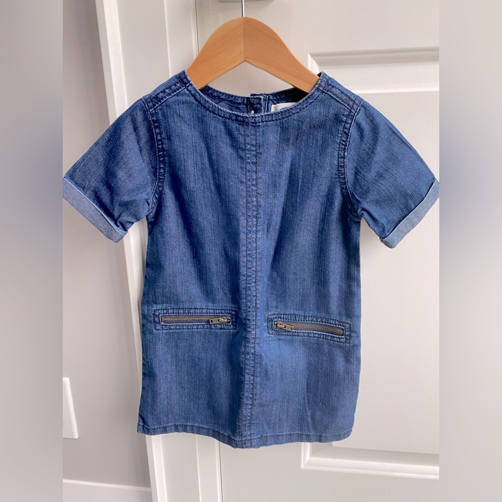 Gap dark blue denim boxy cut dress. size:2T